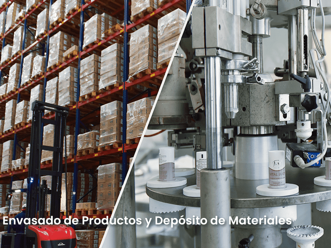Envasado de productos y depósito de materiales Just International Latam